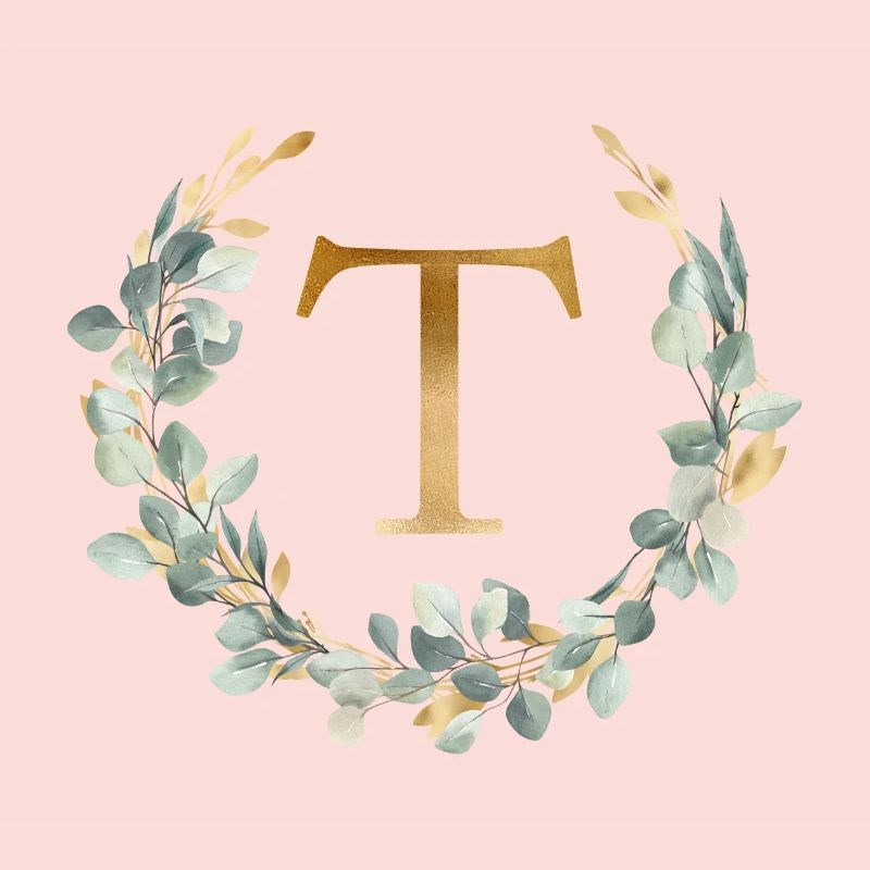 T Monogram Eucalyptus Wreath