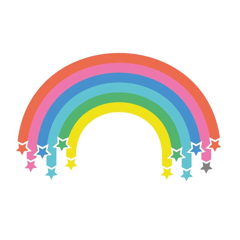 Regenbogen mit Sternen