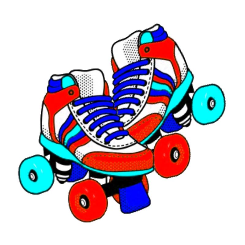 Roller skates cartoon