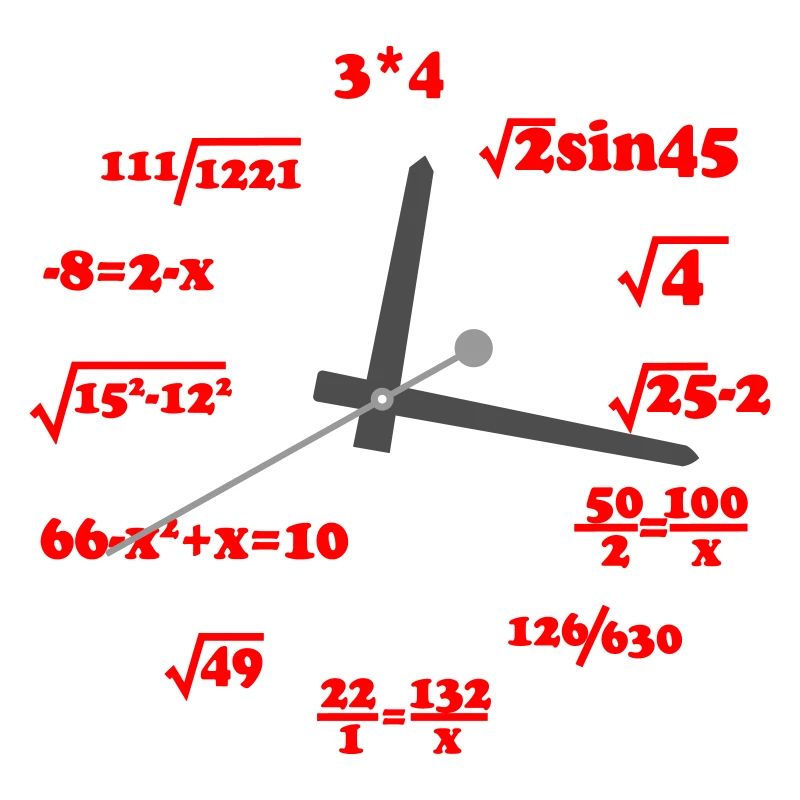 Farben änderbar | Mathe Uhr
