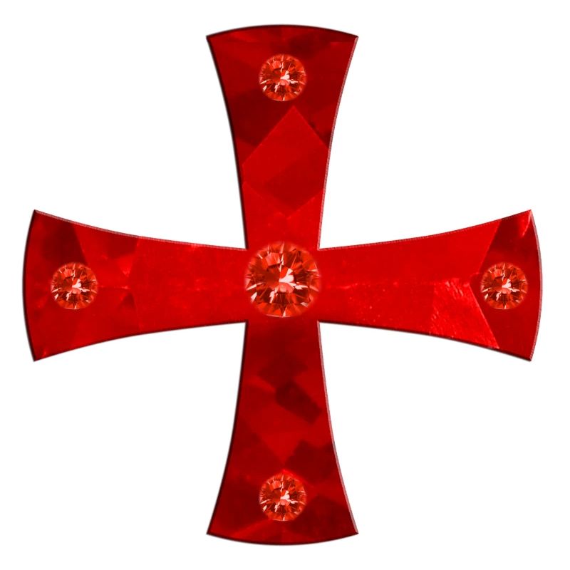 Templar Knight's Cross with gems