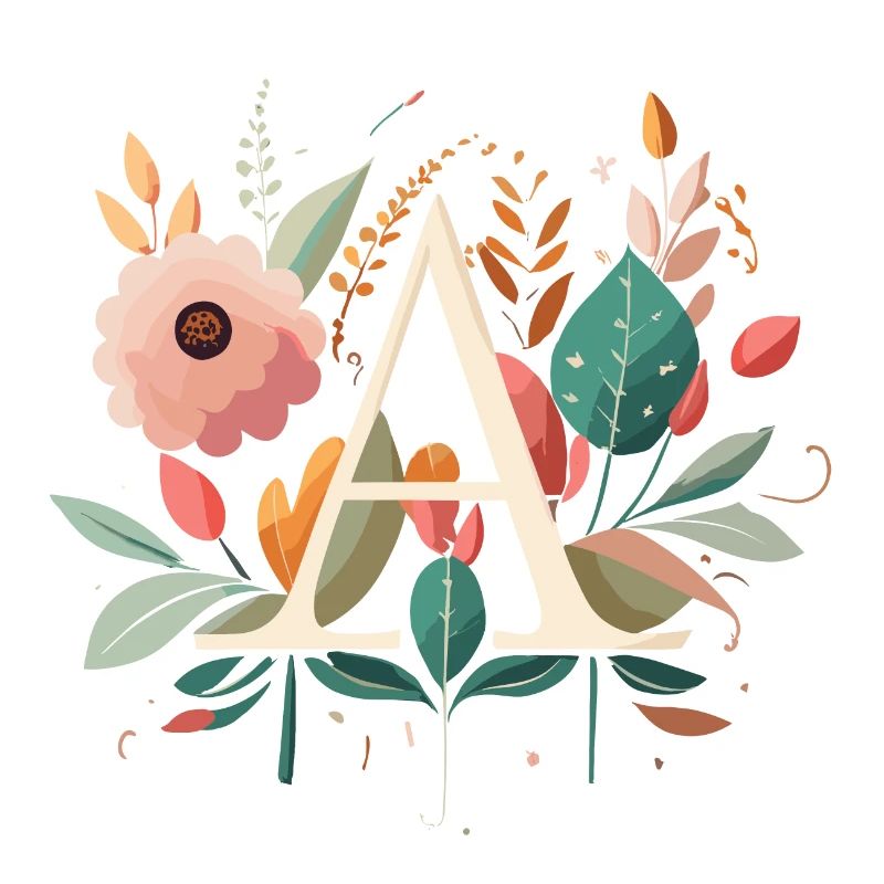 Une typographie avec des fleurs