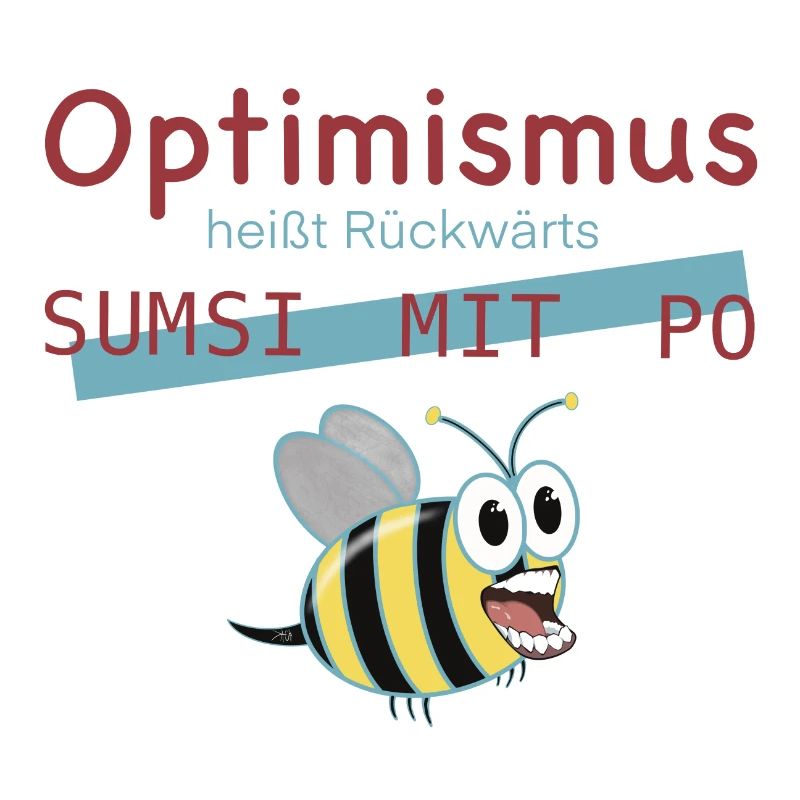 Optimismus Biene Wortwitz Geschenkidee