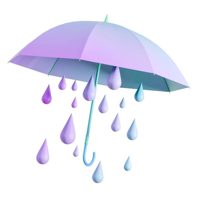 Regenschirm mit Tropfen