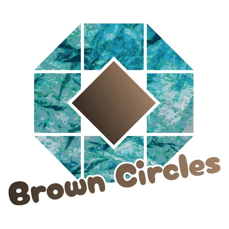 Abstrait Octogonal Cercles Bruns