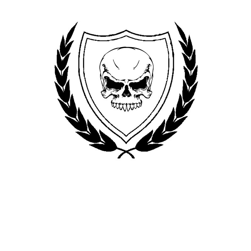 Crâne en blason