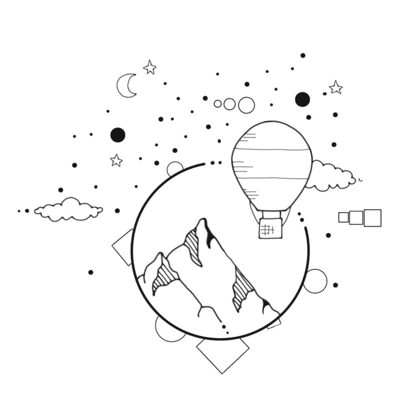Berglandschaft minimalistisch