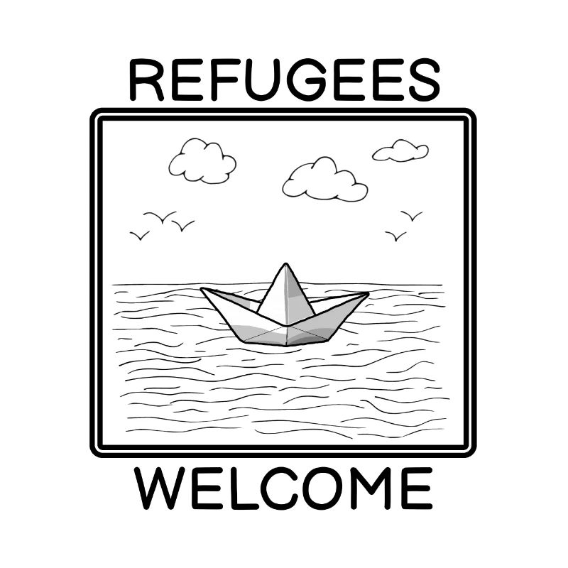 Flüchtlinge Willkommen Flüchtling Demo Geschenk