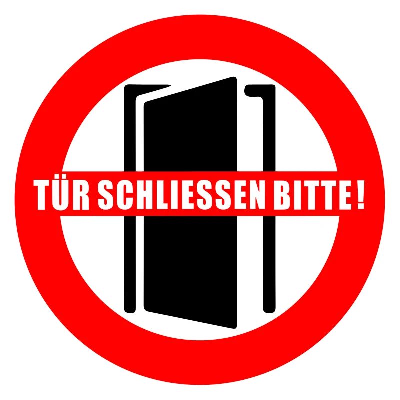 Tür schließen bitte | Farbe änderbar
