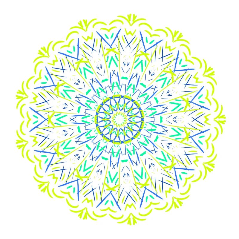 Leuchtendes Mandala Neon Design