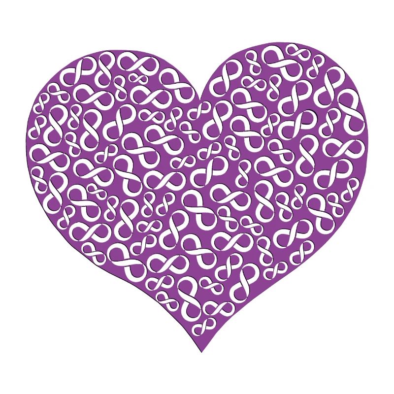 Coeur Infinity 3D - Violet