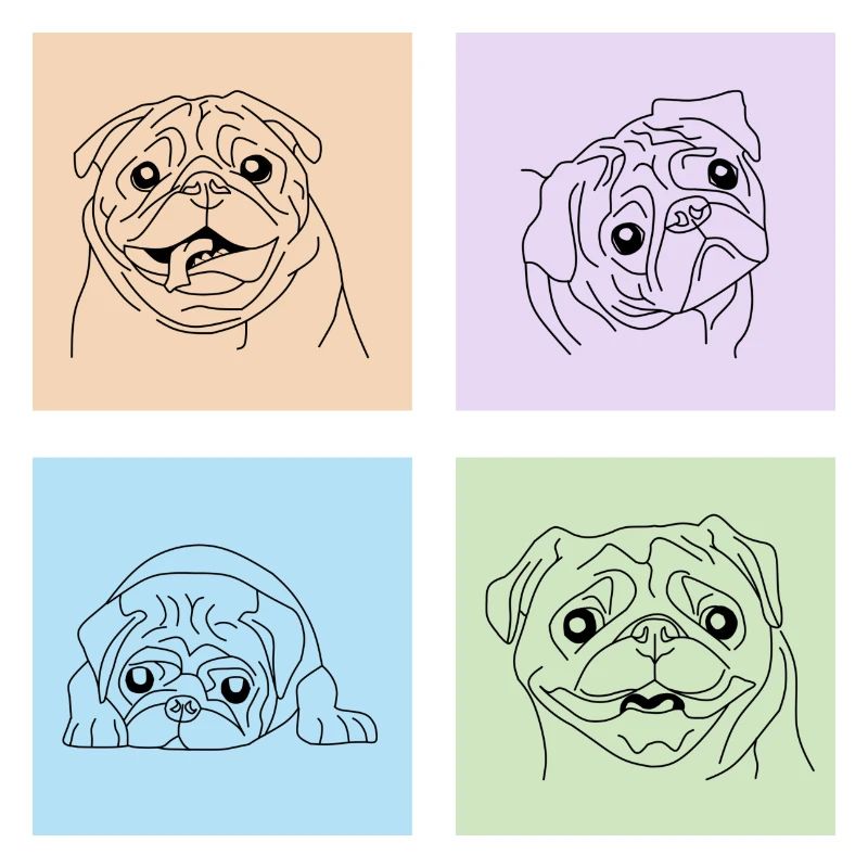 Pastell Mops Squad - The Cute and the Cuddly