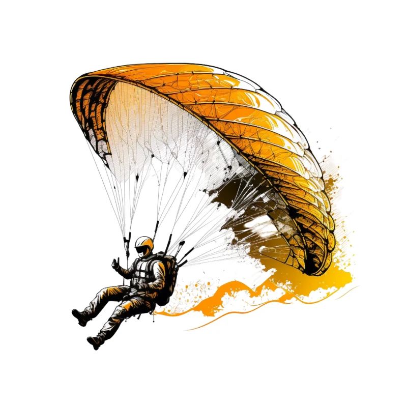 Paraglider über den Wolken