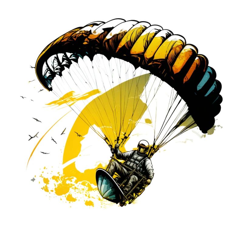 Flying high, paragliders in action