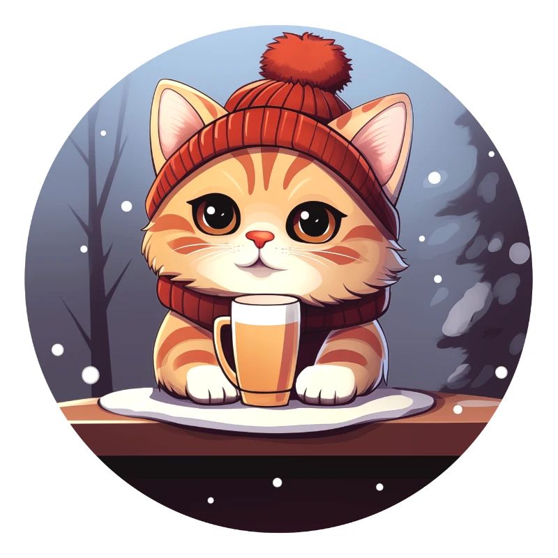 Chat au marché de Noël