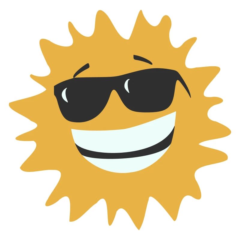 Sunburst Sourire avec des lunettes de soleil