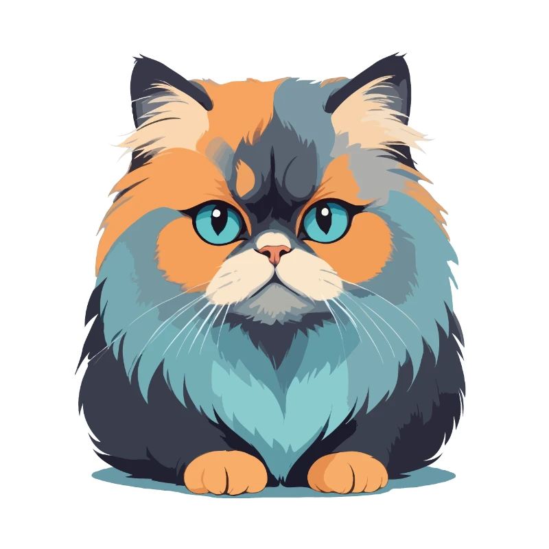 Art vectoriel de chat avec des couleurs vives Illustration