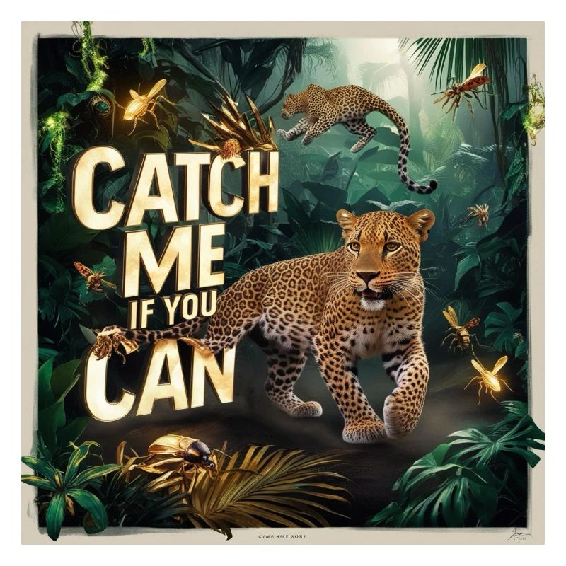 Dschungel Leopard Sprung