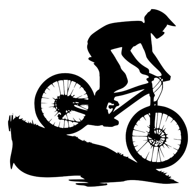 Contour du cycliste de descente