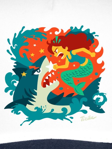 Mermaid versus Shark