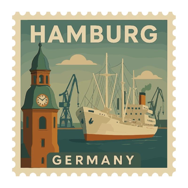 Timbre du port de Hambourg