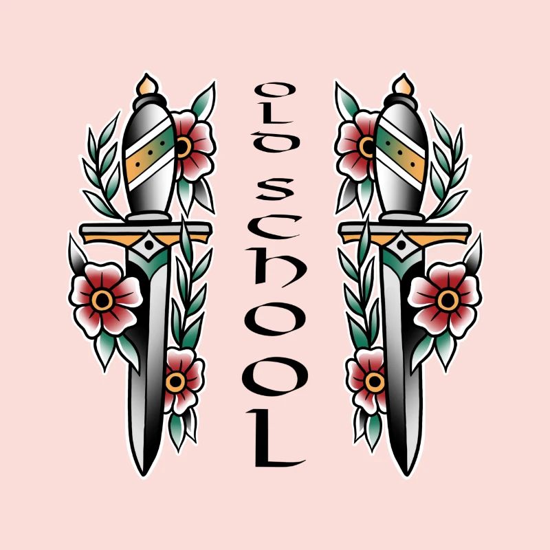 Doppeldolch buntes Blumenarrangement der alten Schule