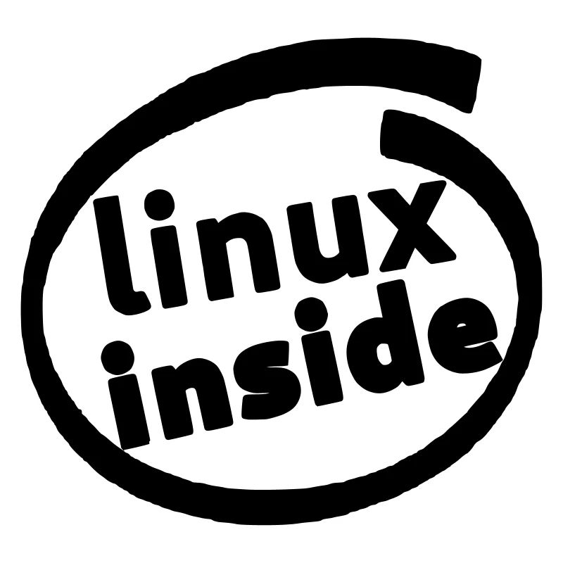 LINUX INSIDE TUX PROGRAMMIERER LOGO NERD GESCHENK