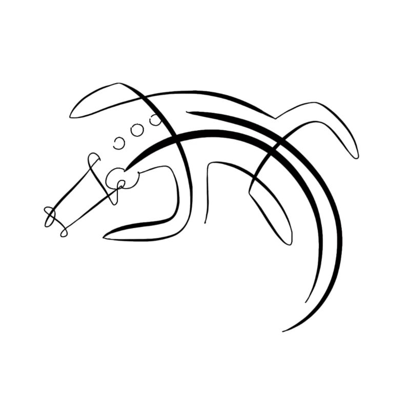 Minimalistisches Krokodil