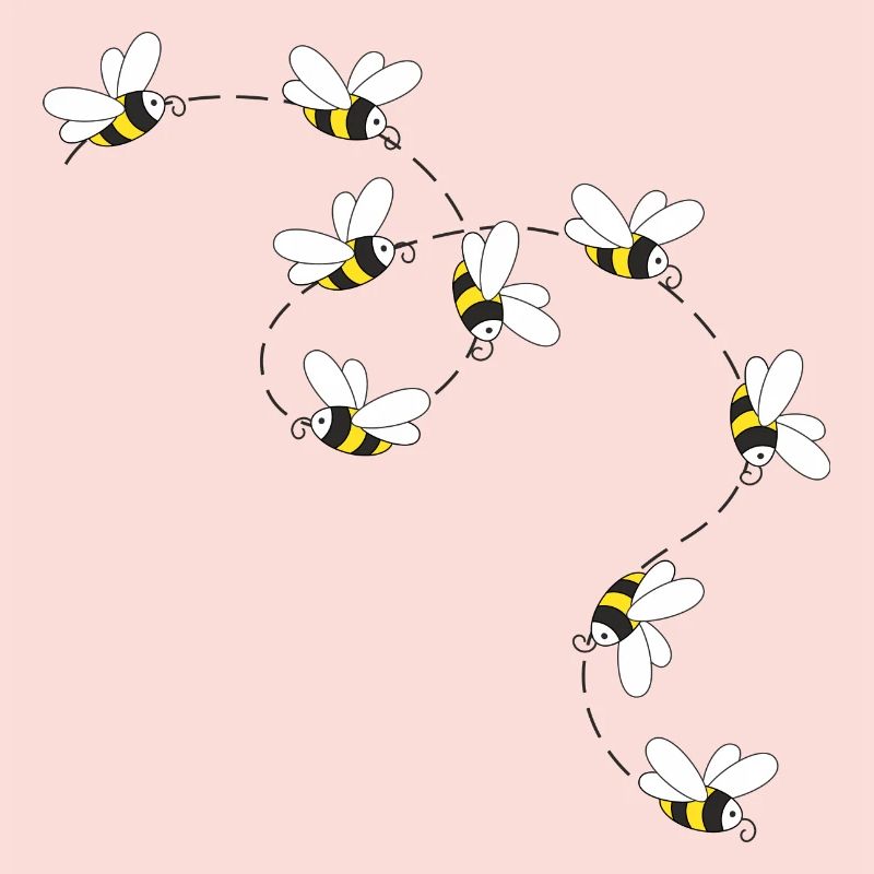 Bees fly