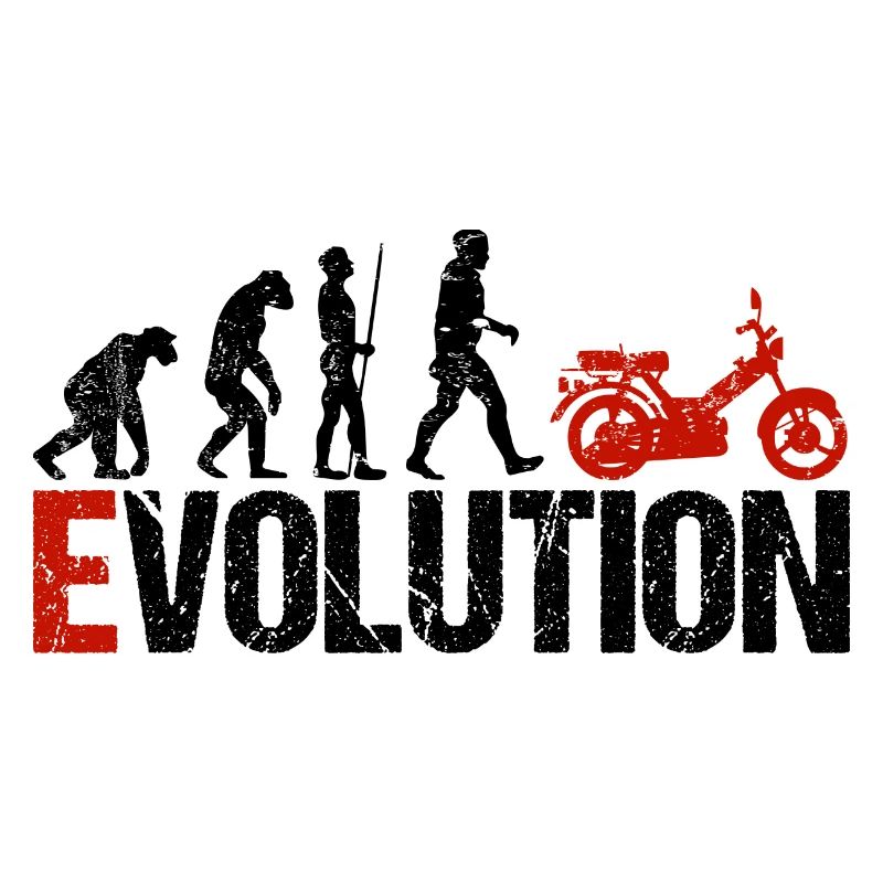 Mofa Vehicle Evolution Funny for Moped Drivers