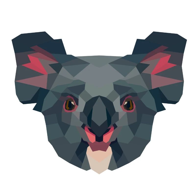Koala Australia mosaic low poly