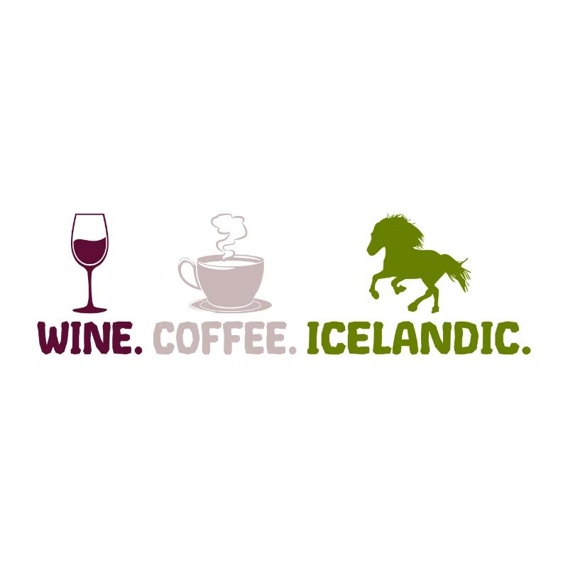 Café de vin de cheval islandais disant pour cavalier