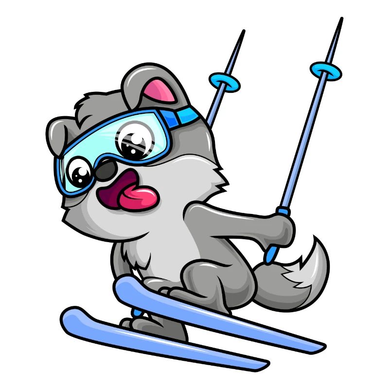 wolf ski comic baby
