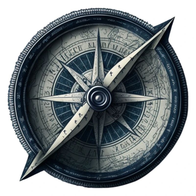 beautiful, nautical compass for sailing