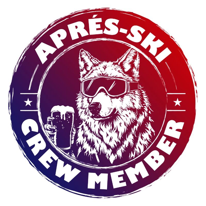 L’équipe d’après-ski Wolf dit coloré