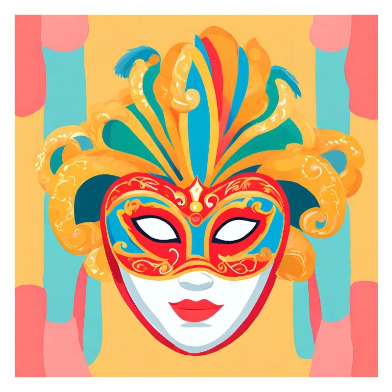 Masque de carnaval coloré
