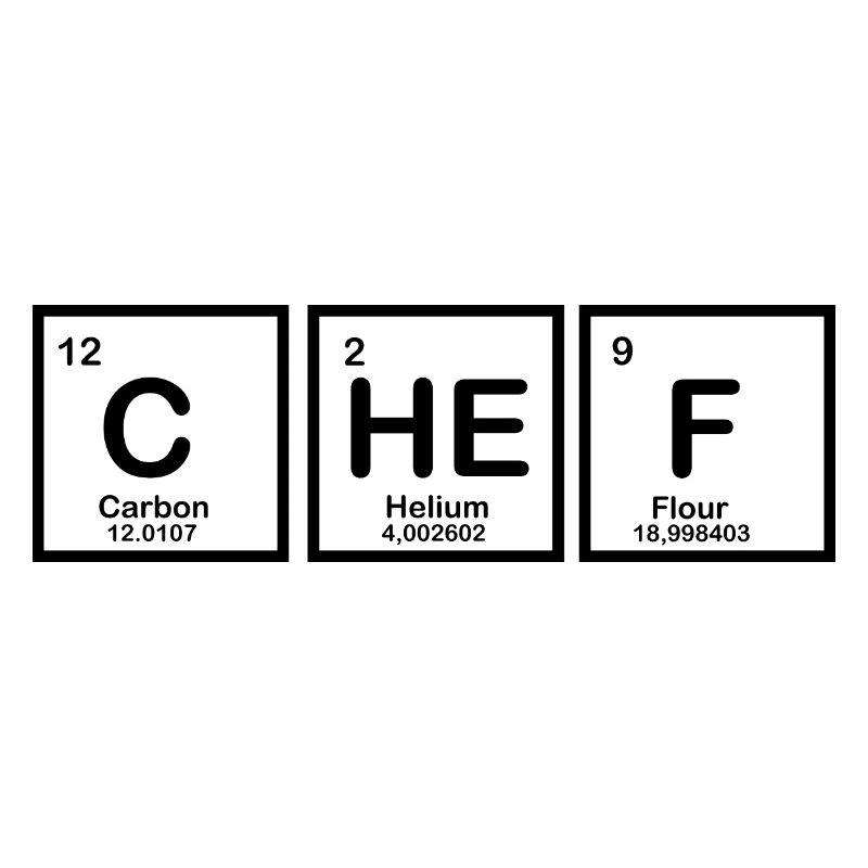 Chemise Nerd de Table Periodic Chef Elements Chemical