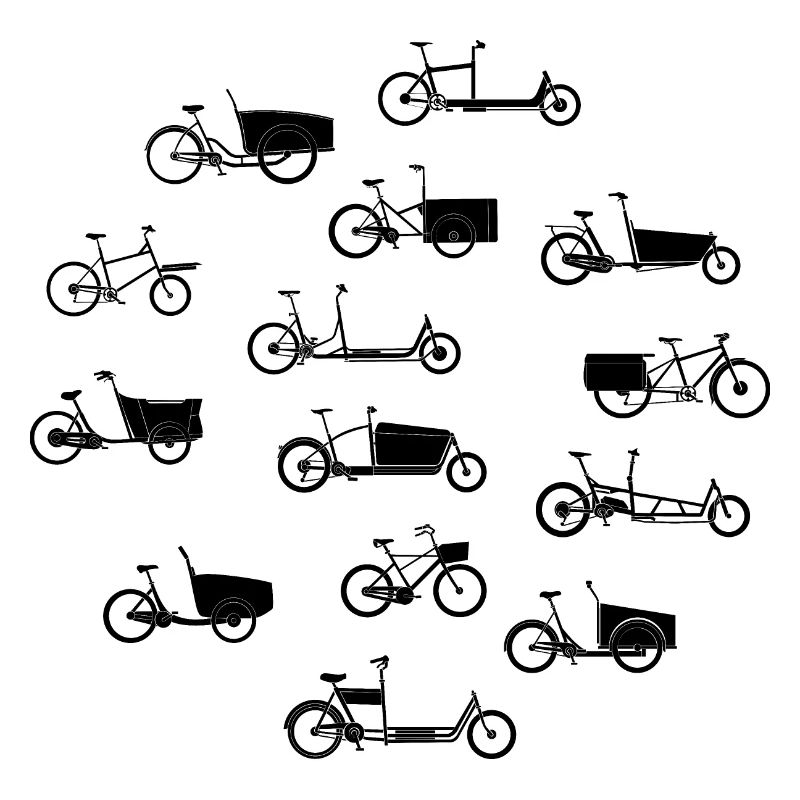 Many different cargo bikes