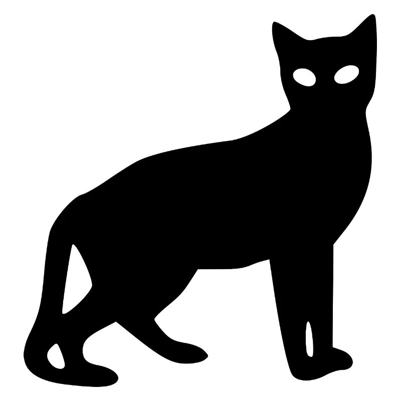 Silhouette de chat noir cadeau Cat Lover