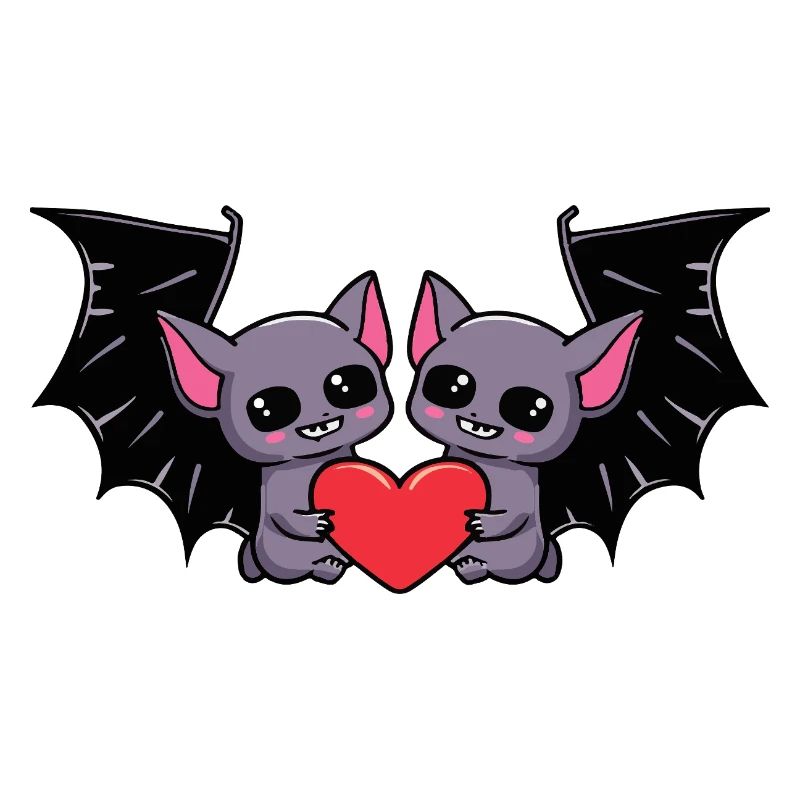 Fledermaus Paar Valentinstag
