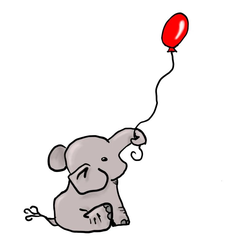 Elefant mit Ballon