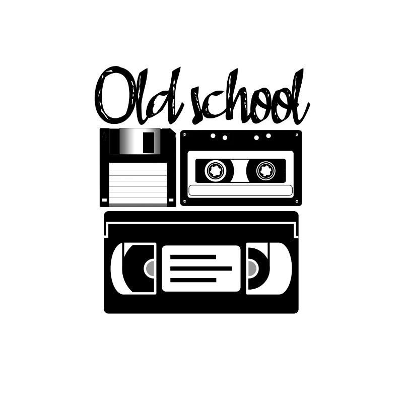 Old school vintage floppy disk audio video cassette