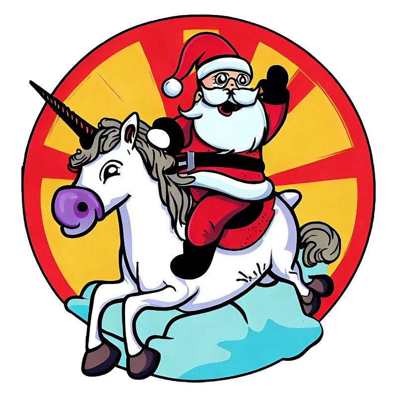 Einhorn Weihnachtsmann