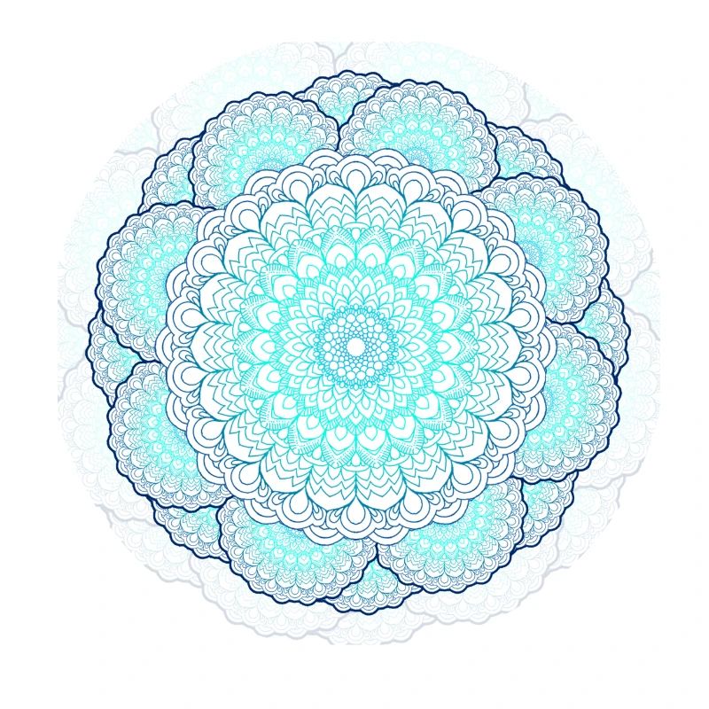 Mandala en bleu turquoise