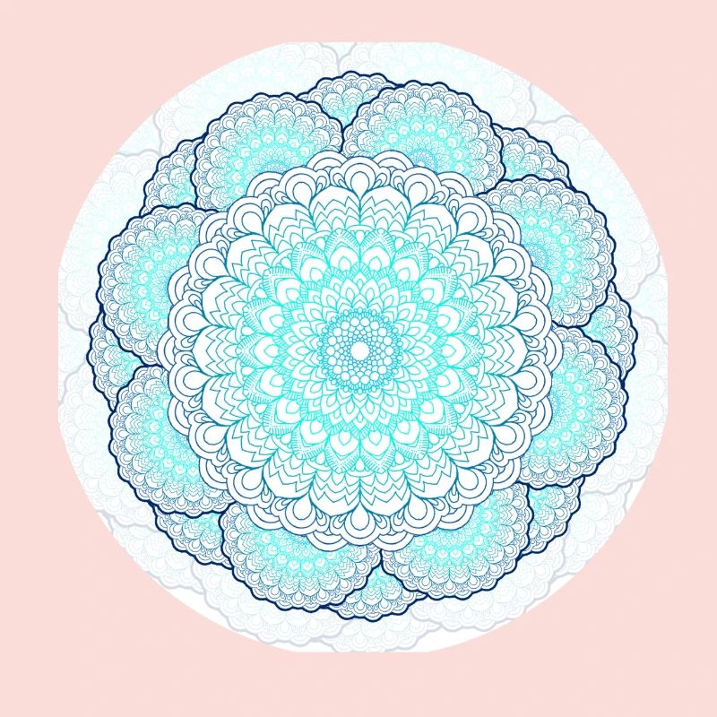 Mandala in türkis blau