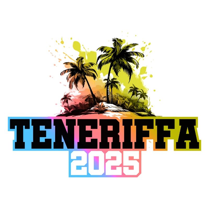 Tenerife 2025 Palm Trees Multicoloured