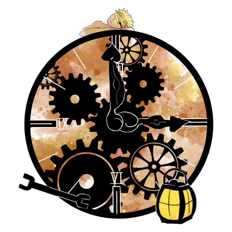 Steampunk Uhr mit Mechaniker