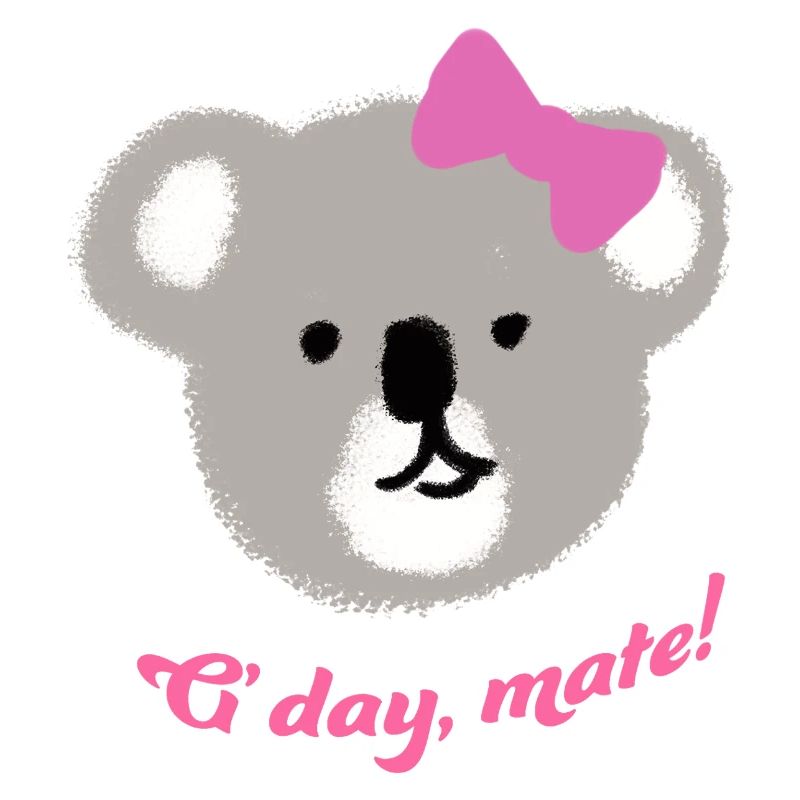 Koala Mignon en Dessin à la Main Design G'day Mate