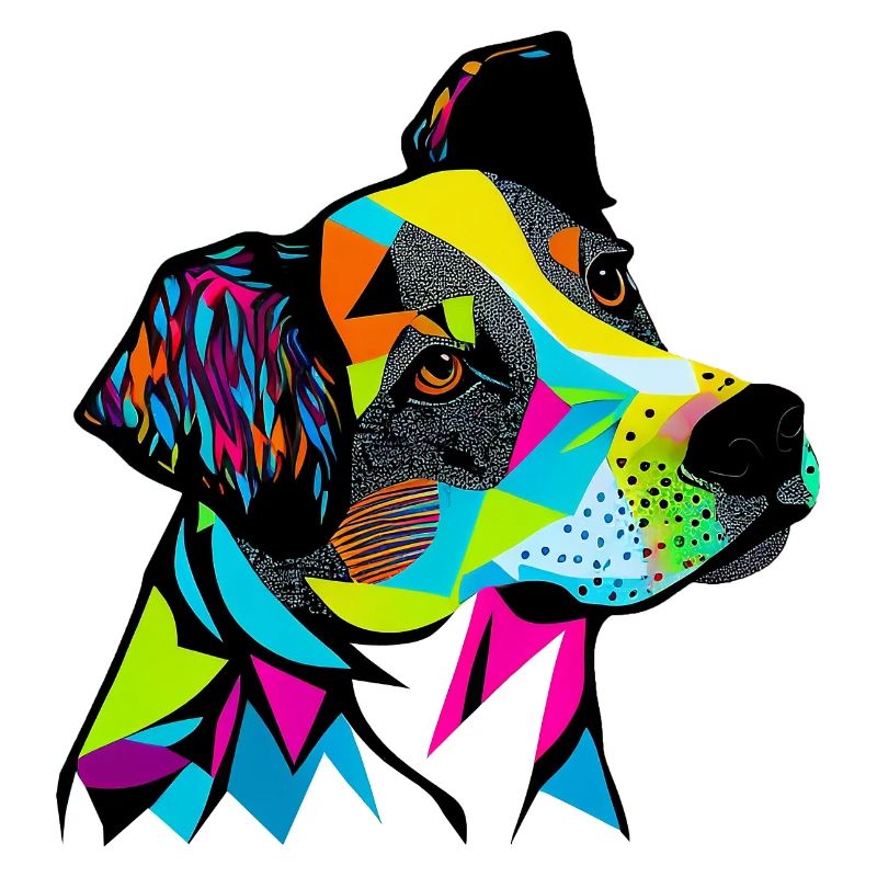 Chien coloré
