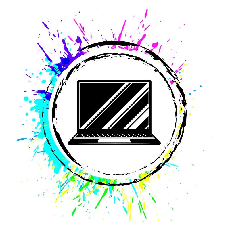 Laptop Symbol Bunt